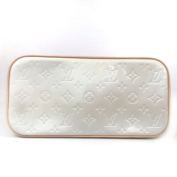 100% Authentic LOUIS VUITTON Houston Gris Monogram Leather Vernis Tote Bag - Picture 4 of 10